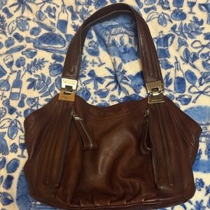 Chic Brown Leather Shoulder Bag